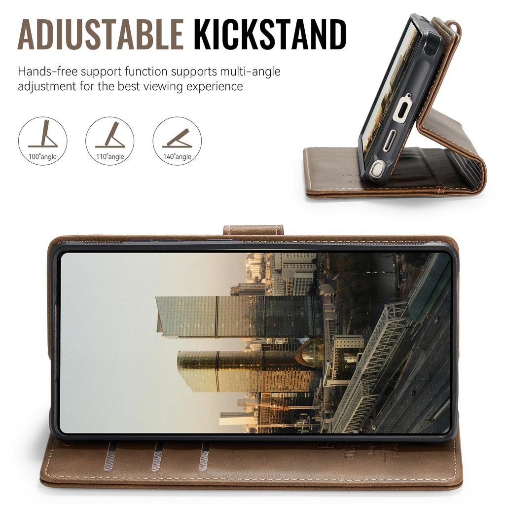 AUTSPACE A05 For Samsung Galaxy S24 Ultra Case Wallet Stand Detachable Leather Magnetic Phone Cover