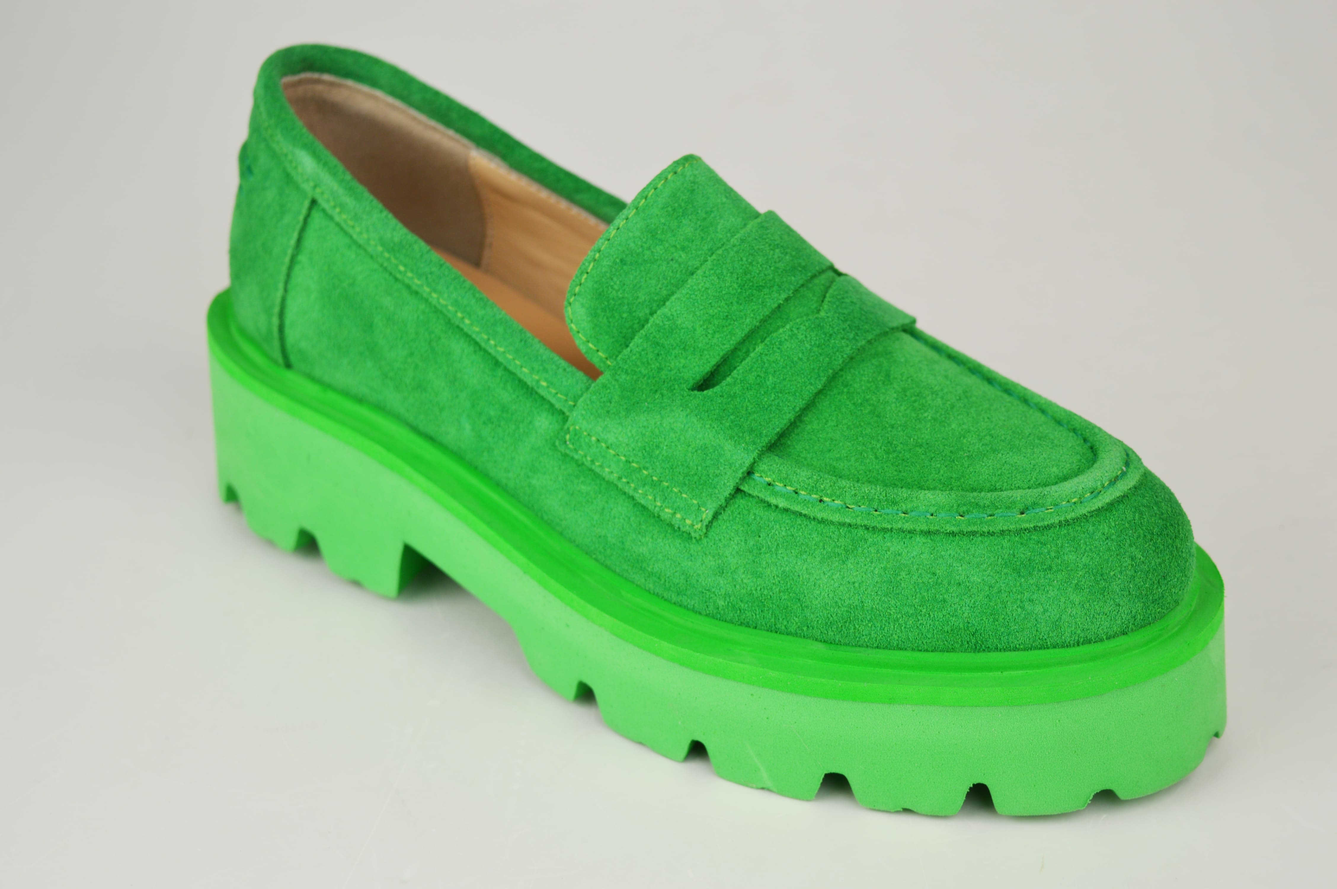 

Лофери жіночі Evromoda 1030683 36 Зелені замші 37 зелений