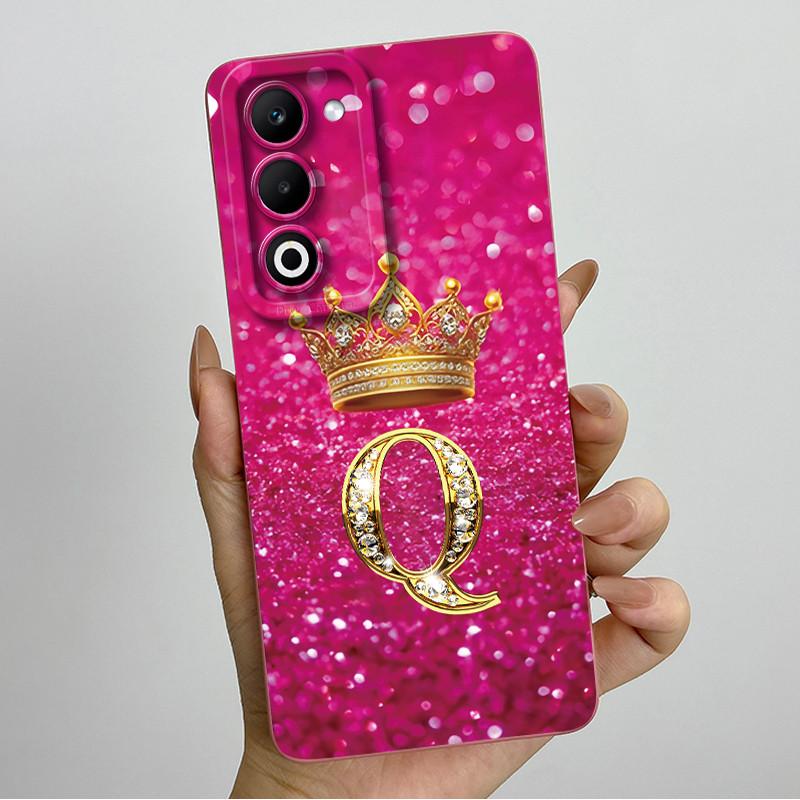 Für OPPO A5 5G 2025 Hülle CPH2735 Luxus Buchstaben Paar Silikon Weiche Handyhüllen Für OPPOA5 A 5 2025 Kameraschutz Rückseite