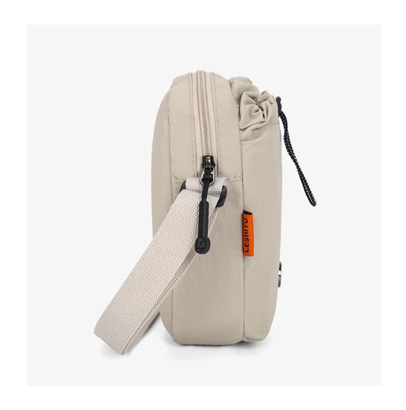 Cross-border Multifunctional Messenger & Phone Bag - Casual Shoulder Bag with Water Bottle & Drawstring Cup Holder, Ideal for Sports & Fitness