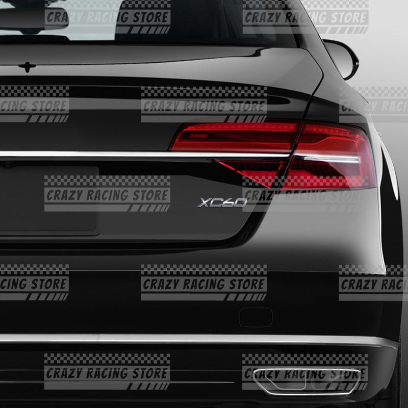 Car Badges For Volvo XC40 XC60 XC90 XC70 S60 V60 V70 S90 V40 AWD D3 D4 D5 D6 D7 D8 Bright Silver Rear Trunk Emblem Metal Sticker