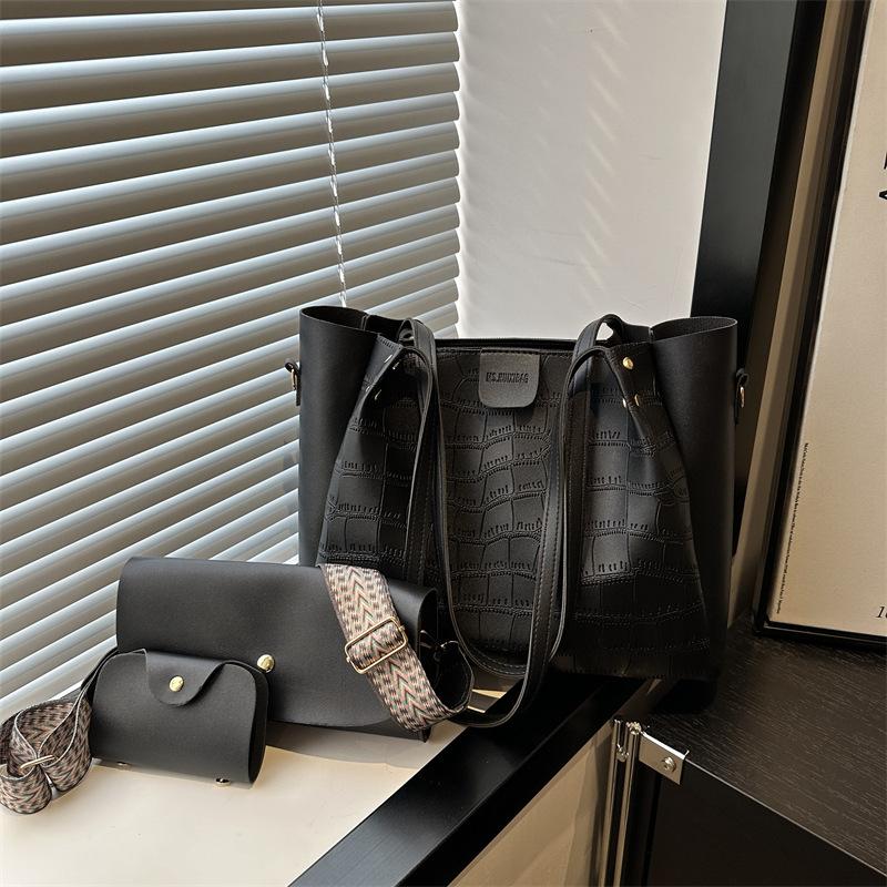 

Стильная и атмосферная женская сумка-тройка, новая ретро сумка-тоут большой вместимости, наплечная сумка-мессенджер, для работы и практичная