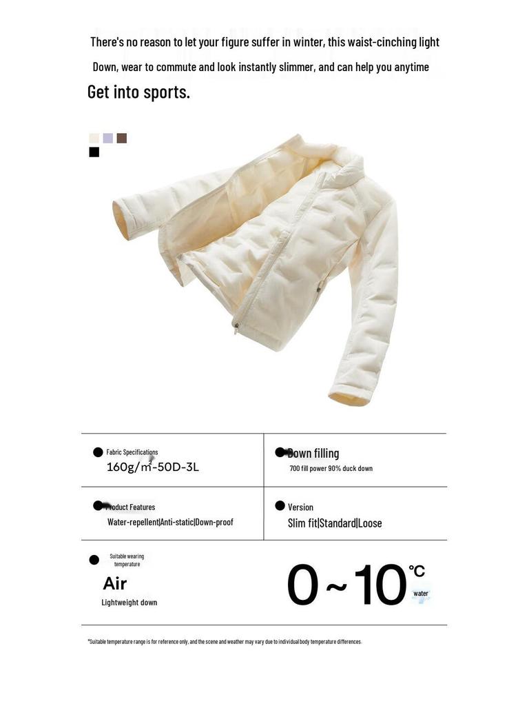 Beneath Hydrogen 501Air Damen Slim Fit Leichte Daunenjacke