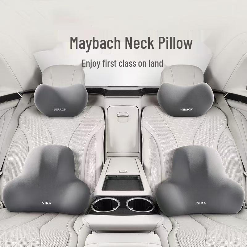 Memory Foam Lumbar & Neck Support Car Cushion Set