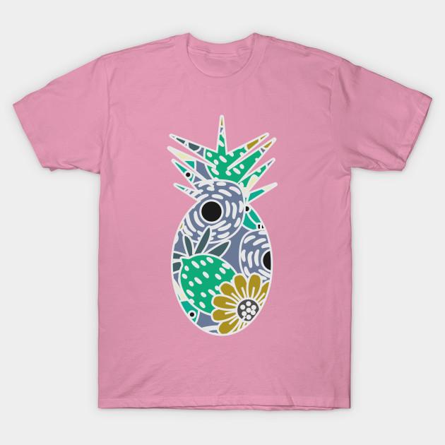 Dámské tričko Květinový Ananas Harajuku Potisk Kawaii Tričko Léto Krátký Rukáv Dámské Tričko Top Tričko