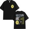 Rapper Bad Bunnys 2025 Tour Album Printed Tshirt for Unisex Casual and Fashionable Cotton Shortsleeved Women Summer T Shirt