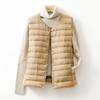 Autumn and Winter New Light Down Jacket Women's Liner Small Vest Round Neck Wearing Collarless Light Vest Tide