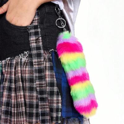 Leichte Kunsthaar-Schwanz-Schlüsselanhänger Trendiger Y2K-Stil Schwanz-Schlüsselanhänger Elegante Schlüsselanhänger-Anhänger Für Persönliche Accessoires