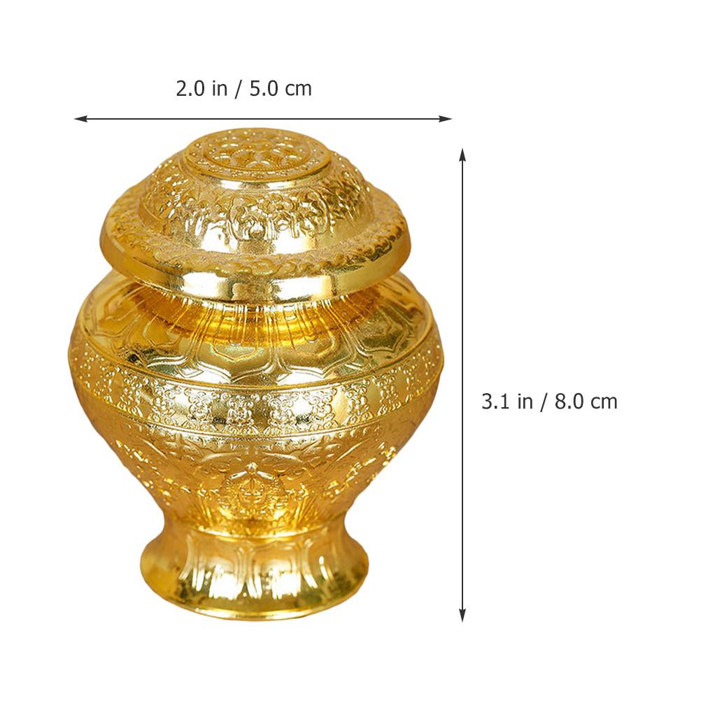 

Exquisite Desktop Buddha Bottle Decor Alloy Gemstone Holder for Table Window Bookshelf Cabinet Buddhism Theme Adornment China Mainland