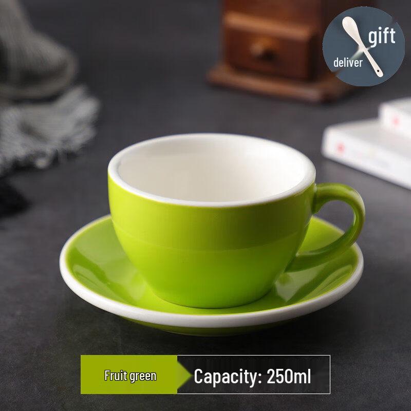European Style Glazed Ceramic Coffee Cup Set