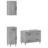 3 Piece Bathroom Cabinet System HAARLEM Sonoma Grey