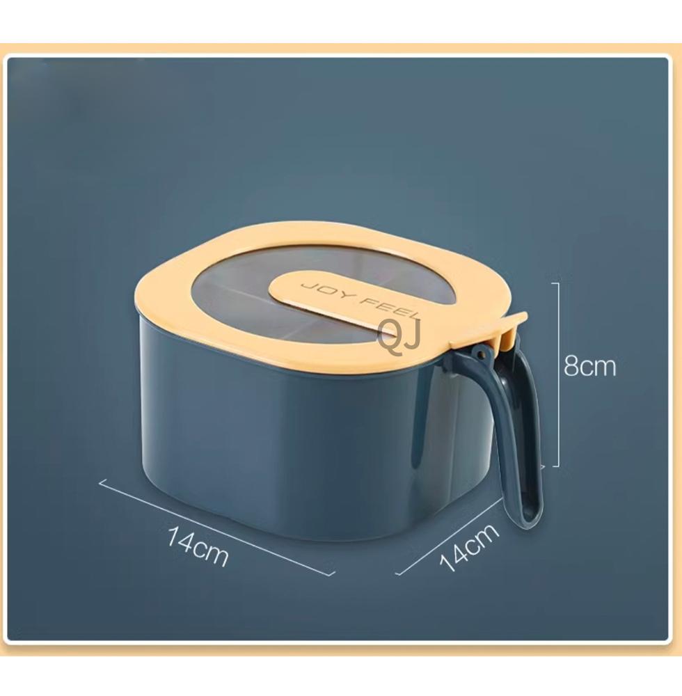 Seasoning Combination Set  Kitchen Four Compartment Integrated Seasoning Jar  Household Seasoning Box with Lid Storage