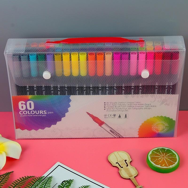 Watercolor Pens - 12-color, 24-color, 36-color Water-soluble Soft-head Pens, Children's Doodling and Painting Art Double-head Watercolor Pens