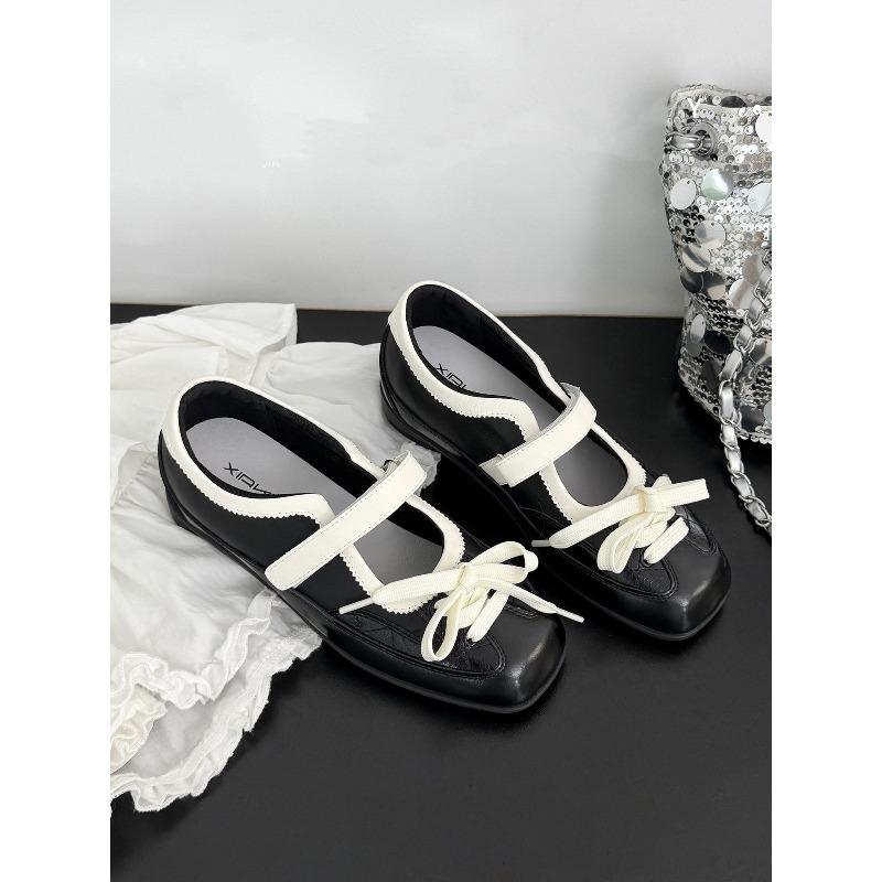 Retro inner fashion ballet shoes women's spring new casual sports small leather shoes Mary Jane shoes women