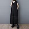 Sleeveless Plus Size Black Vintage New In Dresses for Women Casual Loose Long Summer Dress