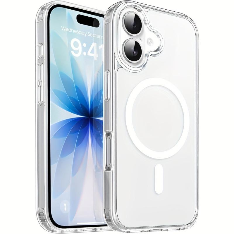 New Clear for MagSafe Case For iPhone 17Air 16 15 14 13 12 11Pro Max Shockproof Wireless Charging Cover with Magnetic Feature