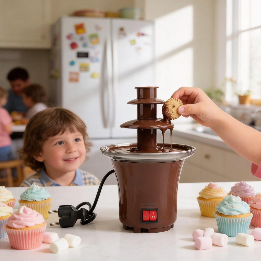 Diy Mini Chocolate Fountain With 3 Layers And Builtin Heating For Party Treats