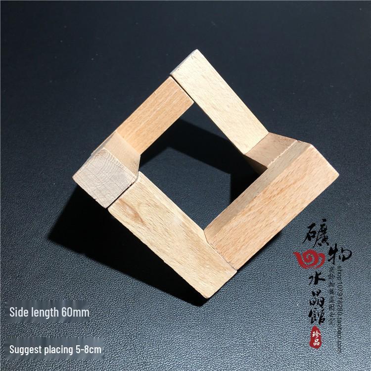Wooden & Metal Mineral Crystal Ball Display Stand