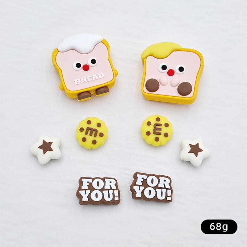 

Шармы для обуви «Мультяшный хлеб с маслом», «Цветок» - DIY 3D съемные декоративные аксессуары