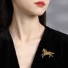 Enamel Horse Racing Brooch For Women Unisex Alloy Animal Brooches Clothing Accessories Corsage Jewelry Gift