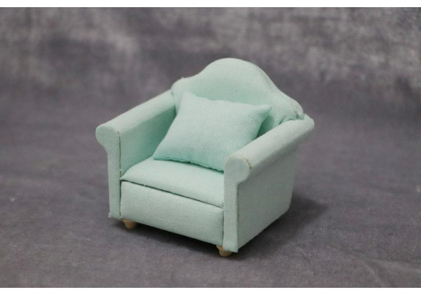 1:12 Dollhouse Miniature Furniture - Green Sofa Three-Piece Set for Living Room