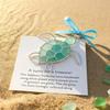 Sea Turtle Ornament with Card Sea Glass Turtle Gifts for Women Turtle Lovers Christmas Tree Hanging Decoration for Indoor Outdoor Home Decor