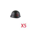 Military Building Blocks Accessories Figure Soldier Helmet Toy USSR USA UK Japanese Hat Mini Brick Hood Mask Flamethrower