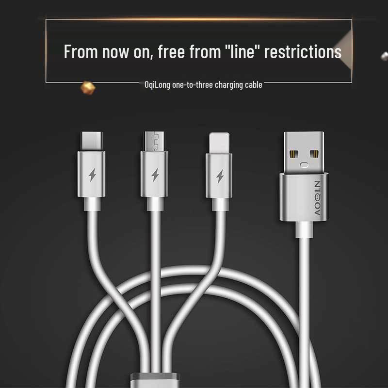

Кабель быстрой зарядки Orico 3-в-1 для Apple, LeEco, Xiaomi, Huawei 1m