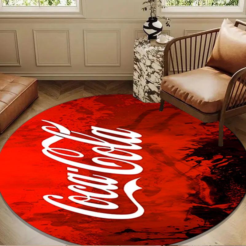 Coca Abstract Art Round mat Home Decor, Chair rug For livingroom,Bedroom, doormat home decor Birthday Gift Christmas Gifts
