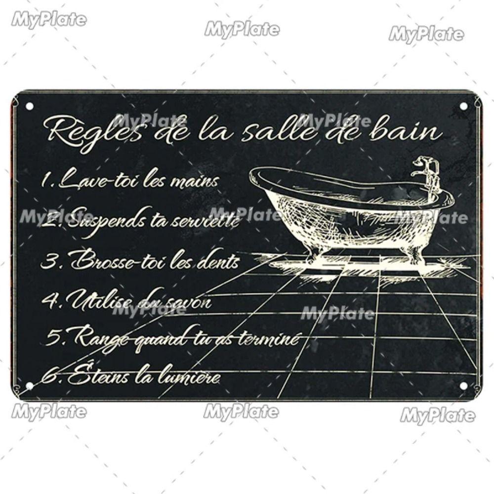 Vintage Metal Sign with Famous French Proverbs Iron Plate Retro Home Decor Gift