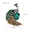 Broches de pavo real con diamantes de imitación, alfileres, joyas, banquetes, regalos de Navidad, accesorios