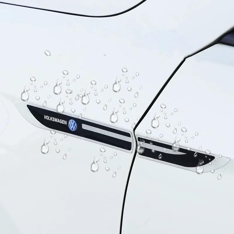 New 2pcs Epoxy Sticker Car Fender Side Wing Emblem Badge Sticker For VW Volkswagen Polo Jetta Golf Passat Tiguan TouranPC6
