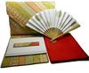 Urasenke Tea Ceremony Beginner Set: Spacious Storage, Nishijin Woven Sukiyabukuro Type, Striped Pattern (Kando), Silk Fukusa, Antique Fukusa, and Conf