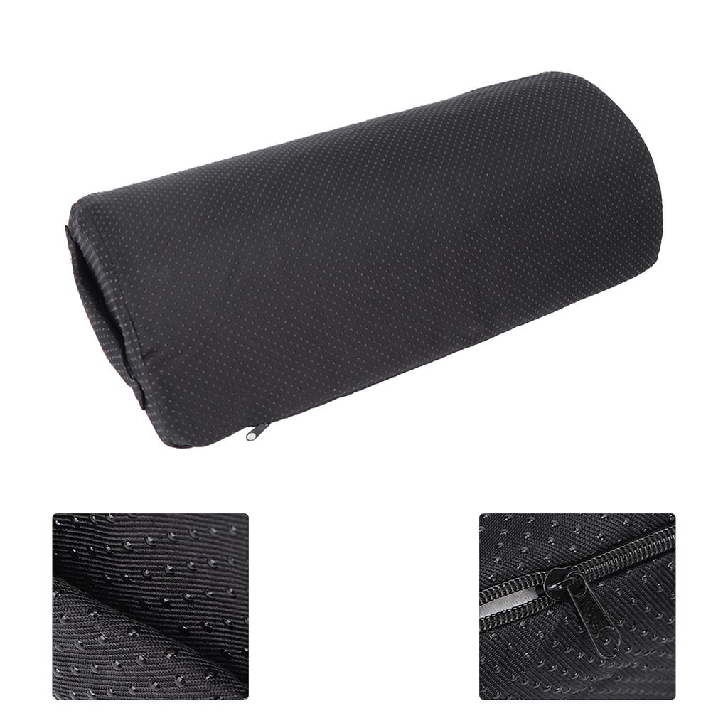 Under Desk Footrest Semi Circular Shape Memory Foam Foot Massaging Relaxing Office Foot Rest Accessories Black