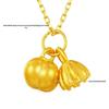 Golden Heart 999 Gold Pendant Necklace - Perfect Qixi Valentine's Day Gift for Her