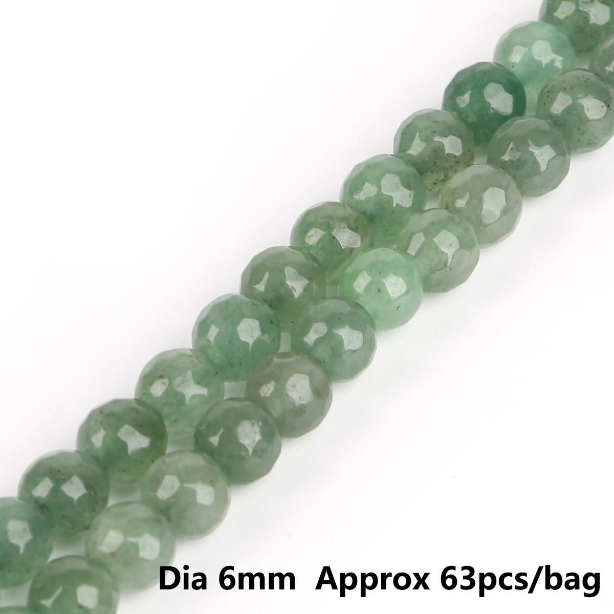 

Натуральный зеленый камень авантюрин, граненые круглые свободные бусины, прядь 15 дюймов, 4, 6, 8, 10, 12 мм, размер на выбор для изготовления ювелирных изделий 6mm 63pcs