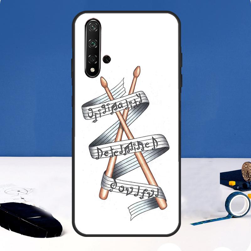 Musical Instrument Drum Case For Huawei Nova 12i 7i 8i 11i 12s 11 9 10 SE Y60 Y61 Y70 Y72 Y73 Y90 Y91 P30 P40 Lite