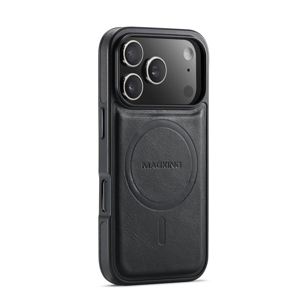 Business Phone Case for iPhone 17 Pro Max 16E 17Air 16 Pro 15 Plus 14 13 12 Magnetic Auto Leather+TPU+PC Full Protection Cover