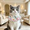 Dog Bandanas Adjustable Snap Button Pet Bib Breathable Cute Bear Print Pet Scarf for Daily Use Birthdays Photos