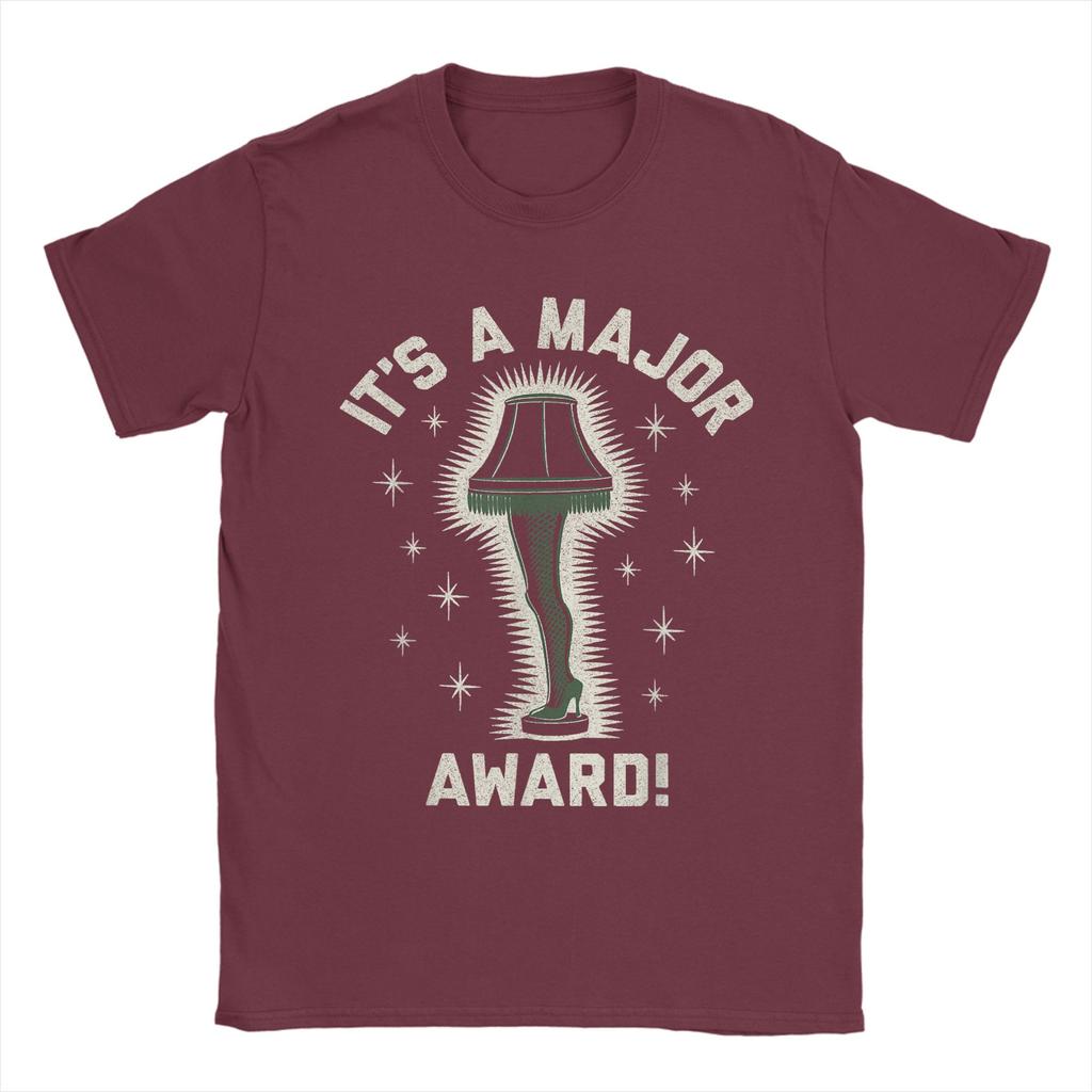 Men A Christmas Story It's A Major Award T Shirt  Pure Cotton Clothes Novelty Short Sleeve O Neck Tee Shirt Plus Size T-Shirt
