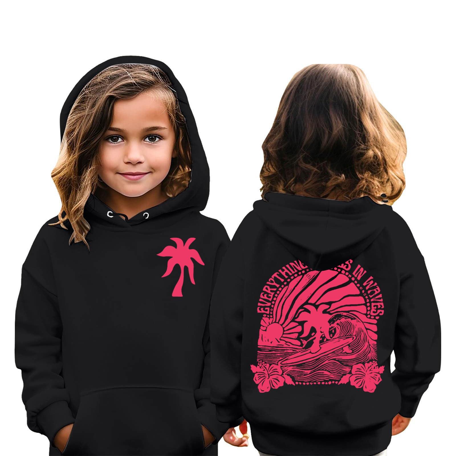 

Children s Hoodies Loose Printed Hooded Sports Shirt Fashionable Sports Shirt 160 чорний