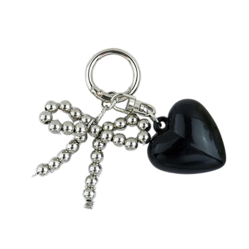 Butterfly Heart Phone Lanyard Bows Pendant Phone Charm Colorful Keychain Stylish Ornament Backpack Jewelry for Women