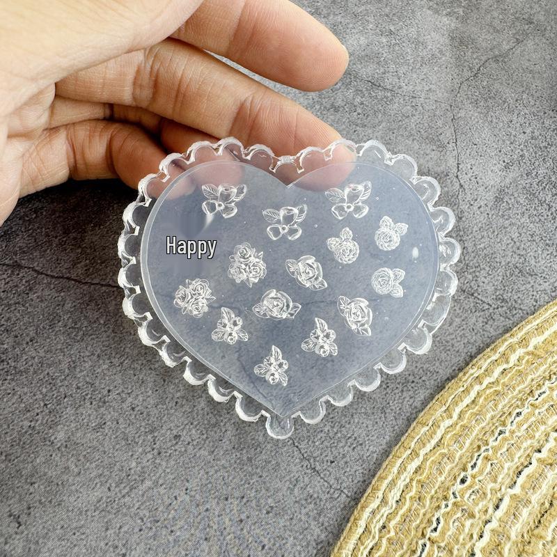 

Пищевые силиконовые формы для нейл-арта: Дизайн с ракушками, бабочками и розами