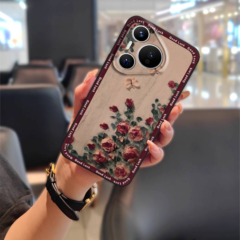 Ölgemälde Staubdichte Handyhülle für Huawei P70 Pro/Pura 70 Pro+ Stoßfestes TPU Langlebig Cartoon Vollständiger Rundumschutz Weiche Hülle