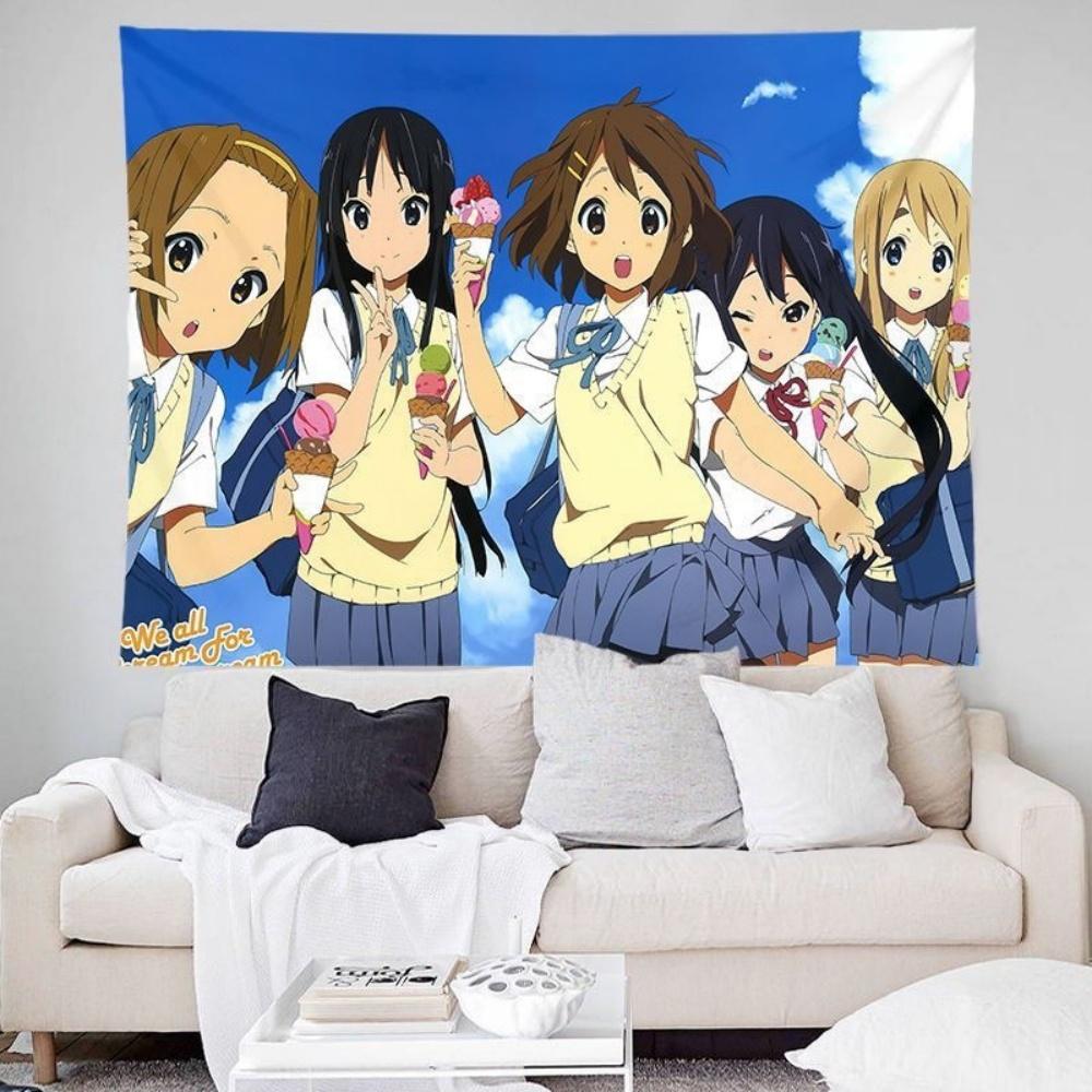 LightOn Girls background cloth twodimensional girl bedroom dormitory decoration homestay bedside atmosphere anime tapestry