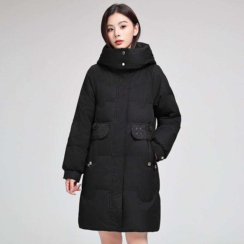 Down Cotton-padded Clothes Women's Loose Cotton-padded Jackets Medium and Long Fashion Cotton-padded Clothes Thickened Warm Winter Jackets