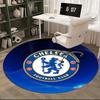 CHELSEA FOOTBALL CLUB LION PRINT Chair Mat Round Rug-Office Carpet, Machine Washable, Non-slip, Suitable for Living Rooms, Bedrooms, Entrywa
