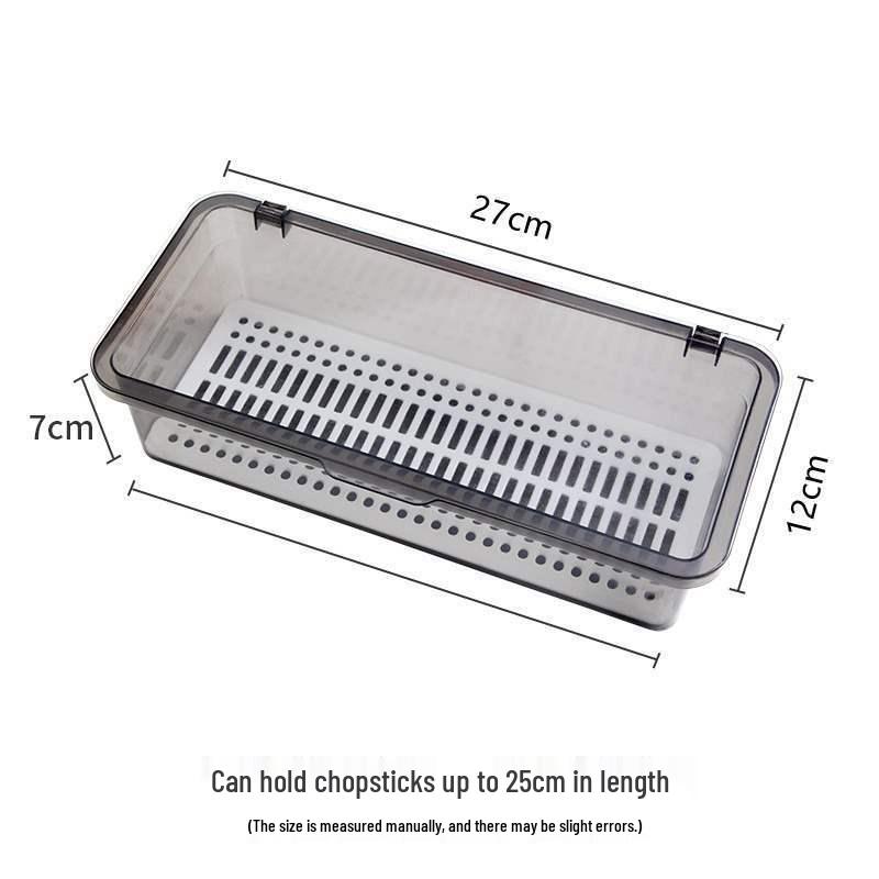 

No-Drill Plastic Kitchen Chopstick and Spoon Storage Holder серый
