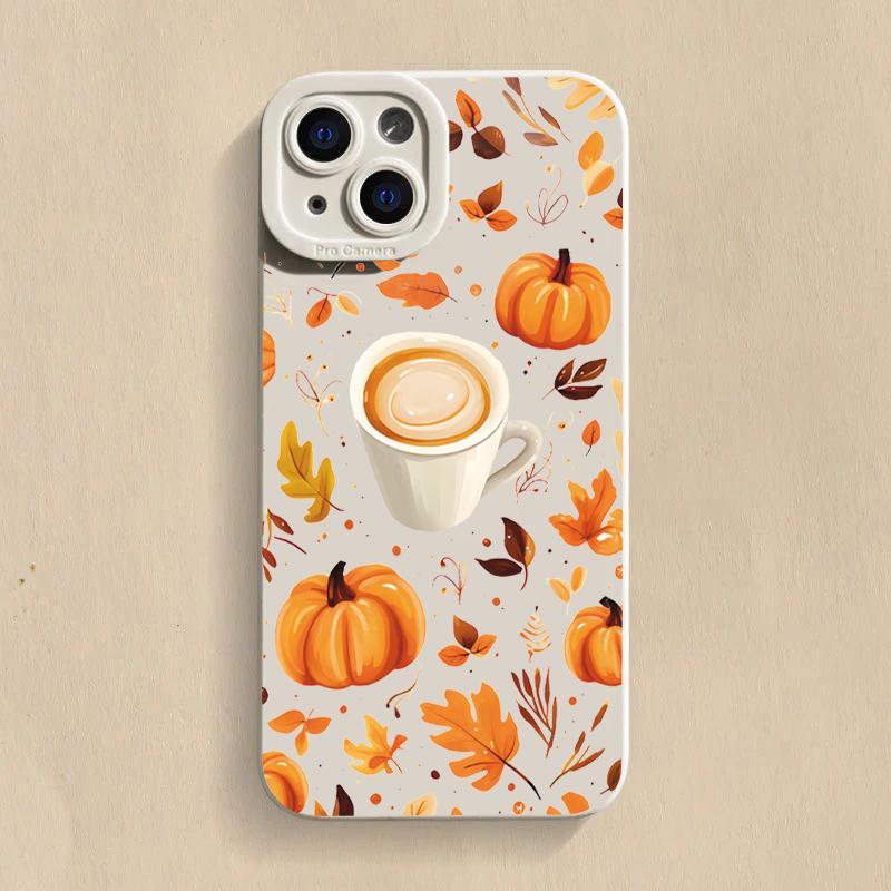 Autumn Pumpkin Coffer Phone Case For iPhone 17 16 15 14 13 12 11 Pro Max 17 Air 16E XS X XR 7 8 Plus SE Shockproof Soft Cover