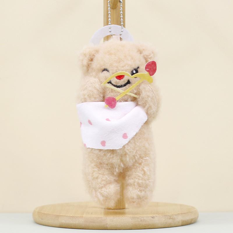 Cute Bear Plush Toy Keychain Soft And Cuddly Stuffed Animal For Bags And Gifts 12cm C